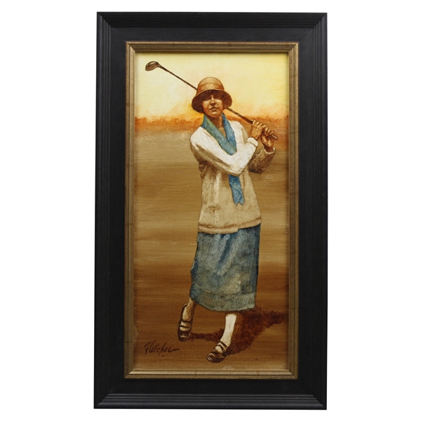 Original Joyce Wethered Lady Heathcoat-Amory Oil Painting Signed by Artist Robert Fletcher - Framed
