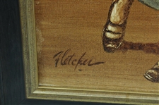 Original Joyce Wethered 'Lady Heathcoat-Amory' Oil Painting Signed by Artist Robert Fletcher - Framed