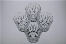 Four (4) Augusta National Golf Club Cut Glass Rocks Glasses