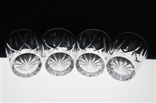 Four (4) Augusta National Golf Club Cut Glass Rocks Glasses