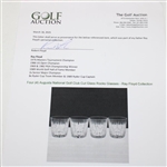 Four (4) Augusta National Golf Club Cut Glass Rocks Glasses