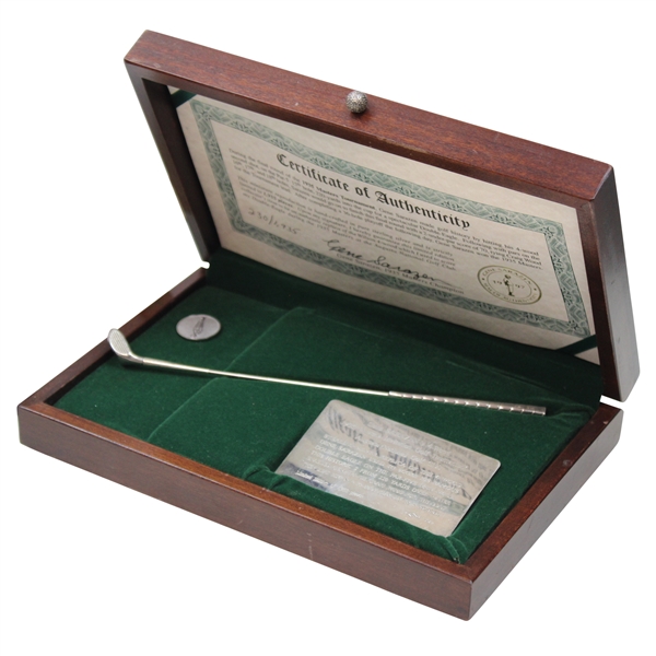 The 1935 Masters Ltd Ed Sterling Silver Gene Sarazen Double Eagle Replica Mini 4-Wood in Box