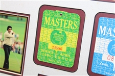 Seve Ballesteros Signed Card w/1980 & 1983 Masters SERIES Badge Display JSA #AC51385