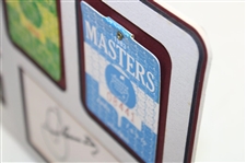 Seve Ballesteros Signed Card w/1980 & 1983 Masters SERIES Badge Display JSA #AC51385