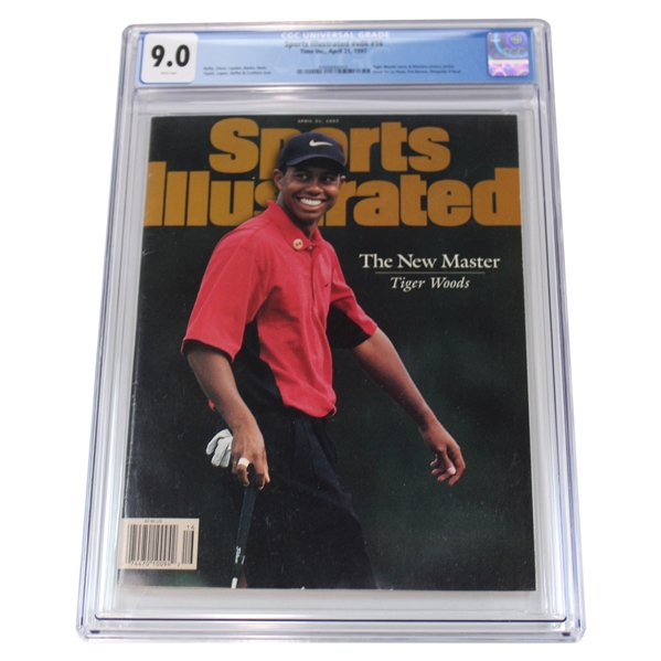 Tiger Woods on Cover April 21, 1997 Sports Illustrated Full Magazine CGC 9.0