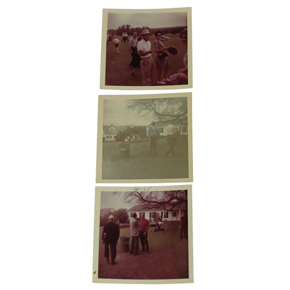 Three (3) 1965 Masters Tournament Original Kodak Photos w/Byron Nelson & Chi Chi Rodriguez