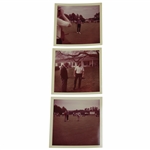 Three (3) 1965 Masters Tournament Original Kodak Photos w/Ben Hogan on Practice Green