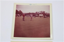 Three (3) 1965 Masters Tournament Original Kodak Photos w/Ben Hogan on Practice Green