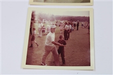 Three (3) 1965 Masters Tournament Original Kodak Photos w/Ben Hogan on Practice Green