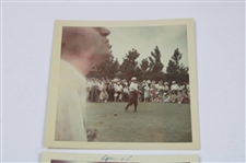 Three (3) 1965 Masters Tournament Original Kodak Photos w/Gene Sarazen Teeing Off