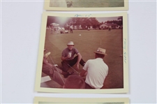 Three (3) 1965 Masters Tournament Original Kodak Photos w/Gene Sarazen Teeing Off