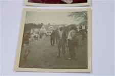 Three (3) 1965 Masters Tournament Original Kodak Photos w/Gene Sarazen Teeing Off