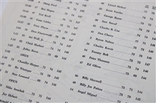 1959 Masters Saturday Pairing Sheet - Jack Nicklaus Masters Tournament Debut
