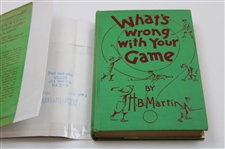 1930 1St Ed 'What's Wrong With Your Game' Book by H. B. Martin W/ Dust Cover