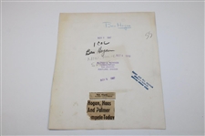 1947 Ben Hogan Smiling Portrait Original B & W Press Photo