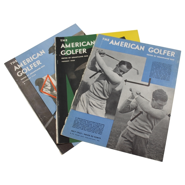 Three (3) Vintage American Golf Magazine Covers Only