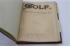 Sept. 1893 - March, 1894 Rebound Golf Magazine Vol Vii - Christening of Chicago Golf Club