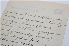 JH Taylor Signed 1934 Handwritten Letter From J. H. Taylor To 16-Year Old Bobby Locke from Scrapbook