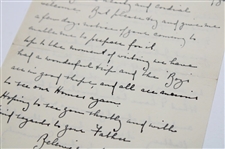 JH Taylor Signed 1934 Handwritten Letter From J. H. Taylor To 16-Year Old Bobby Locke from Scrapbook
