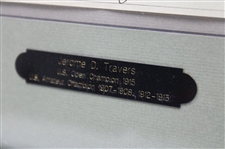 Jerome Travers Signed Check Display - Framed