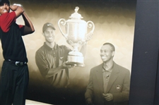 Tiger Woods Signed 'Tiger Slam' Canvas Inscribed 'Tiger Slam' LTD ED #14/25 UDA COA #BAJ79385