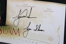 Tiger Woods Signed 'Tiger Slam' Canvas Inscribed 'Tiger Slam' LTD ED #14/25 UDA COA #BAJ79385