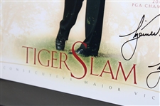 Tiger Woods Signed 'Tiger Slam' Canvas Inscribed 'Tiger Slam' LTD ED #14/25 UDA COA #BAJ79385