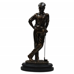 Bronze Golfer Waiting For His Shot Statue
