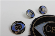 1967 Masters CBS Patch And Six (6) Buttons - Gay Brewer Winner - John Derr Collection