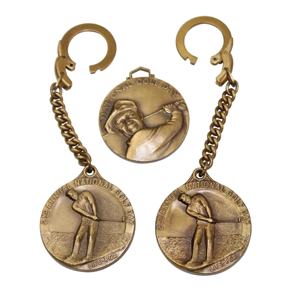 Three (3) National Golf Day Medallions  - John Derr Collection