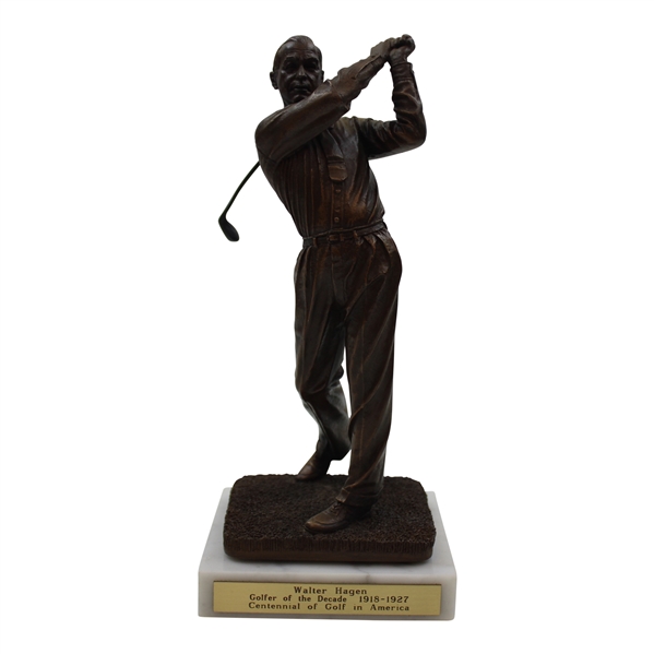 Walter Hagen Centennial Of Golf In America Golfer Of The Decade 1918-1927 Statue w/Certificate