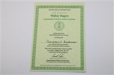 Walter Hagen Centennial Of Golf In America Golfer Of The Decade 1918-1927 Statue w/Certificate