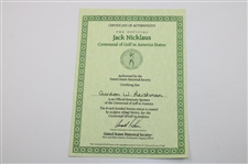 Jack Nicklaus Centennial Of Golf In America Golfer Of The Decade 1888-1988 Statue w/Certificate