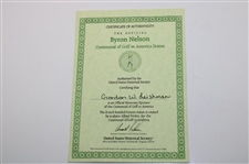Byron Nelson Centennial Of Golf In America Golfer Of The Decade 1938-1947 Statue w/Certificate