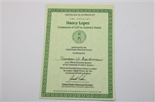 Nancy Lopez Centennial Of Golf In America Golfer Of The Decade 1978-1987 Statue w/Certificate