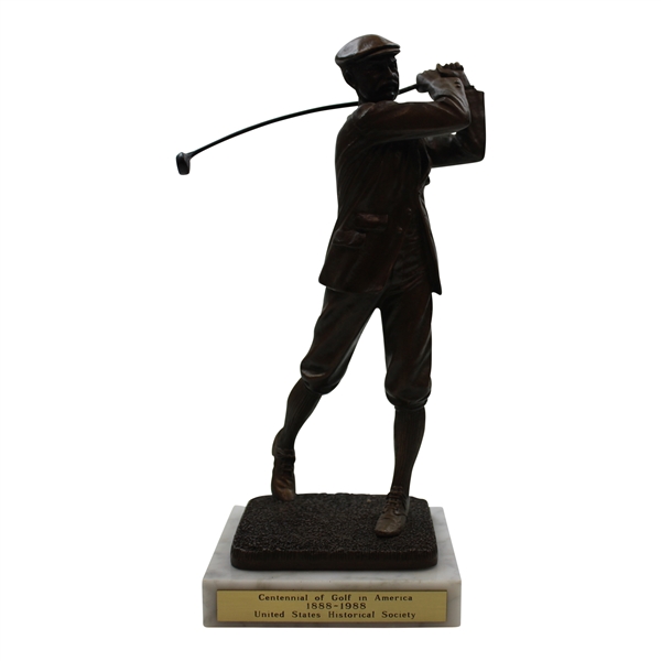 C.B. Macdonald Centennial Of Golf In America Golfer Of The Decade 1888-1988 Statue w/Certificate