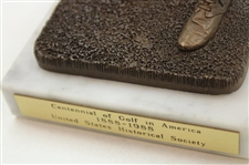 C.B. Macdonald Centennial Of Golf In America Golfer Of The Decade 1888-1988 Statue w/Certificate