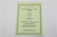 C.B. Macdonald Centennial Of Golf In America Golfer Of The Decade 1888-1988 Statue w/Certificate