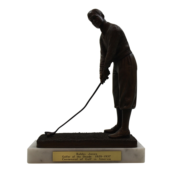 Bobby Jones Centennial Of Golf In America Golfer Of The Decade 1928-1937 Statue w/Certificate