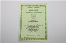 Bobby Jones Centennial Of Golf In America Golfer Of The Decade 1928-1937 Statue w/Certificate