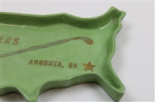Unknown Masters 1950’s Glazed Pottery Tray In Shape Of The United States