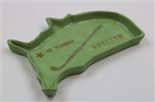 Unknown Masters 1950’s Glazed Pottery Tray In Shape Of The United States