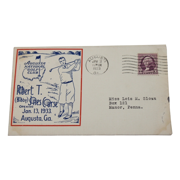1933 Augusta National Opening First Day Cover