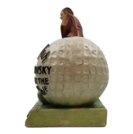 Large Circa 1920 Original Plus Four Whisky Plaster Advertising Display w/Original Paint