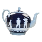 1899 Blue Copeland Spode Teapot With Lid