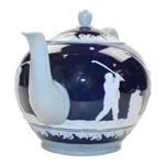 1899 Blue Copeland Spode Teapot With Lid