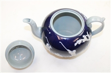 1899 Blue Copeland Spode Teapot With Lid