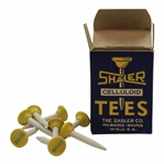 Box Of Eight (8) Shaler Celluloid Golf Tees Near Mint