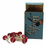 Box Of Twelve (12) Burke Peg Celluloid Tees