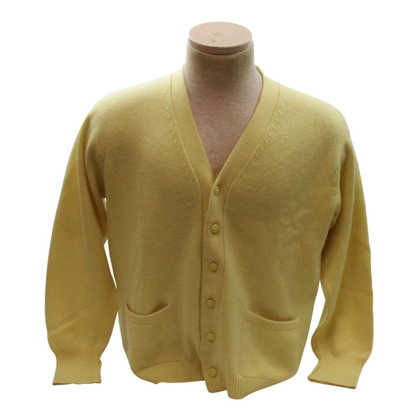 Gene Sarazens Personal Yellow Cashmere Robert Strang Sweater 